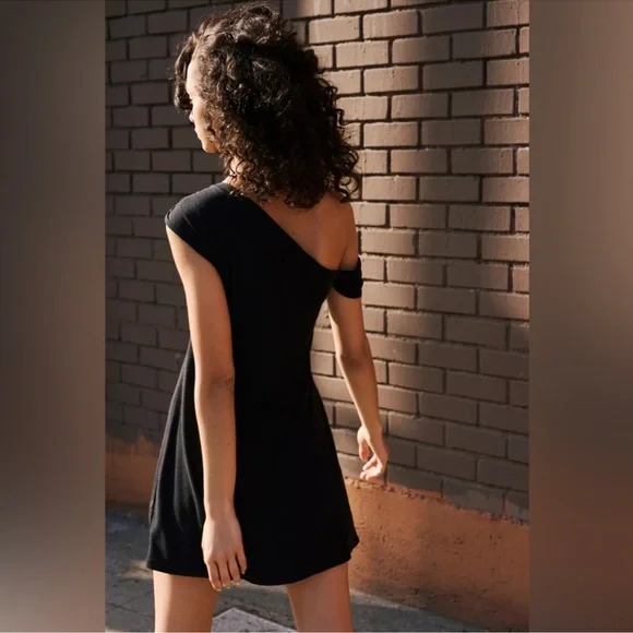 NWT! Free People Beach Cora Mini Dress In Black - Picture 4 of 4